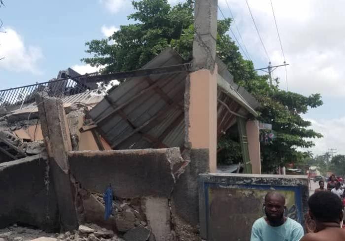 Heavy damage was reported following a major earthquake in Haiti early on August 14, 2021.