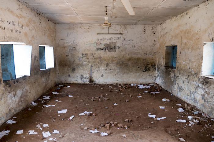 Years of war have destroyed the infrastructure of education in South Sudan. This primary school has been left to disappear into the bush. 1 out of every 3 schools in the country are either damaged, destroyed, occupied or closed.