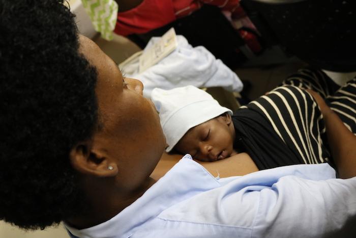 A mother and her newborn rest at a UNICEF-supported public hospital in Santo Domingo, Dominican Republic in February 2019. 