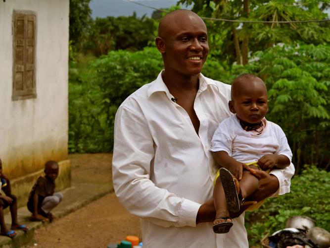 Alhassan contracted Ebola when he visited the home of his sick mother – he recovered, as did his siblings. (c) UNICEF Sierra Leone/2014/Dunlop