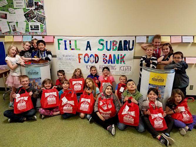 Kid Power inspired Kasey Bird's class to collect food for a local food bank.