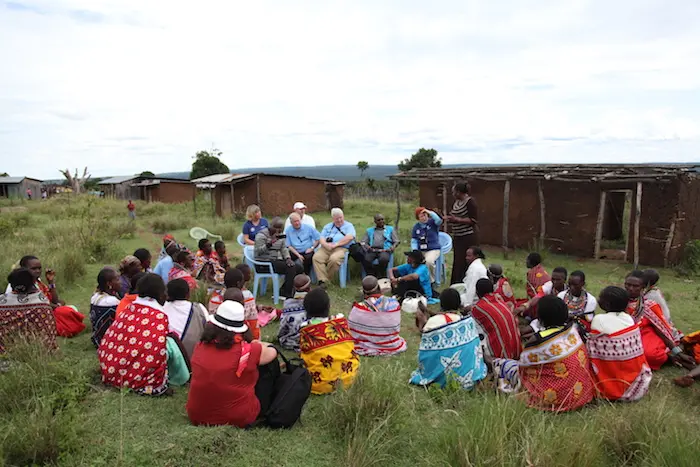 In 2014, Kiwanis International delegates listened to a UNICEF-sponsored community presentation on maternal neonatal tetanus (MNT) in Kenya. 