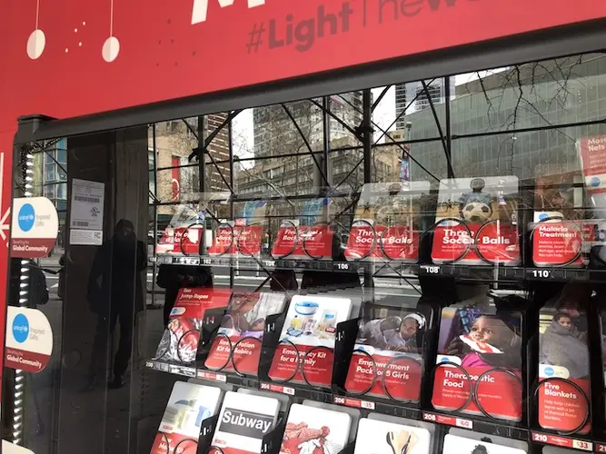 LDS Charities #LighttheWorld Giving Machines make it easy to purchase UNICEF Inspired Gifts. 