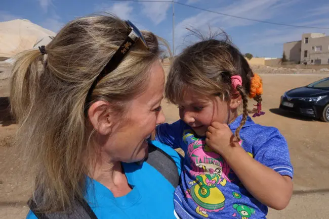 UNICEF USA Northeast Regional Board member Jennifer Paradis Behle visited the Za'atari refugee camp in 2017.
