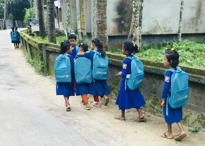 UNICEF is not only helping Rohingya refugee children living in Bangladesh, it is also providing education support to children in need in the surrounding host communities