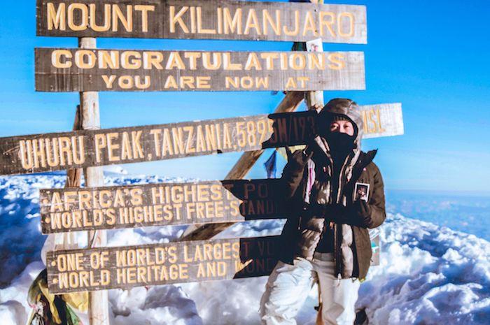UNICEF supporter Ashley Cobile climbed Mt. Kilimanjaro in 2018 to raise funds to help UNICEF fight human trafficking.