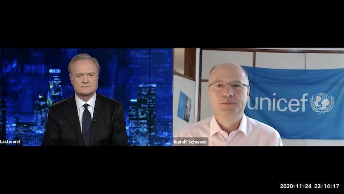 MSNBC's Lawrence O'Donnell and UNICEF Malawi Representative Rudolf Schwenk discuss impact of the K.I.N.D. initiative for kids in Malawi and how desks are needed now more than ever due to COVID.