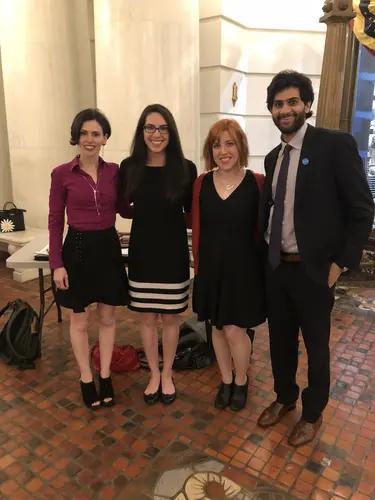 Fraidy Reiss, Sabrina Moldt, Alexandra Boyer Coffey, and Curan Mehra in Harrisburg, PA 