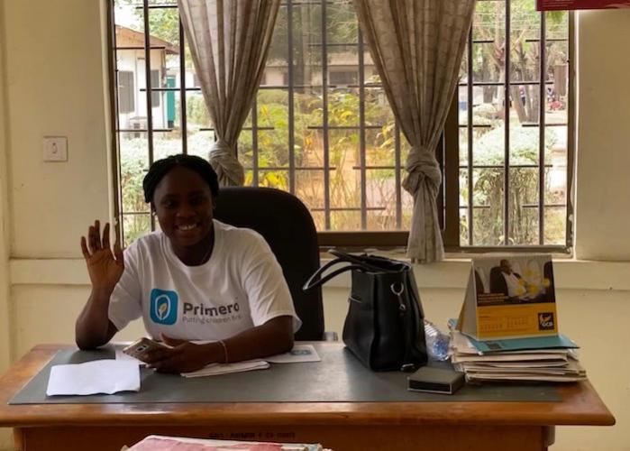A social worker in Ghana's Ga West Municipality, where UNICEF's Primero online data management toll is revolutionizing child protection. 