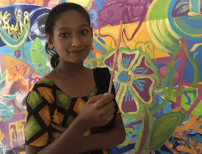 unicef, rohingya, bangladesh, art therapy, child refugees, artolution, murals