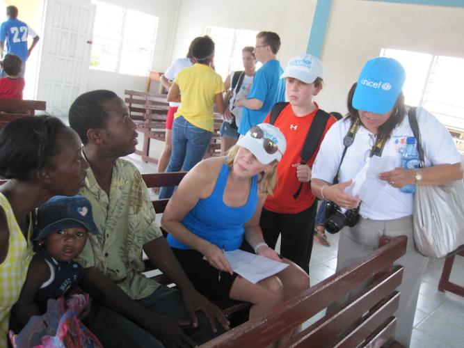 UNICEF USA New England Regional Board member Susan Littlefield and her 12-year-old son traveled to Belize on a field visit in 2013.