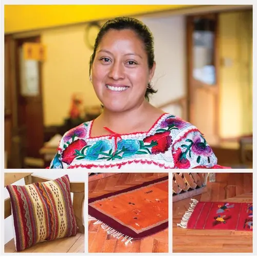 "I'm from Oaxaca where I grew up with my parents, who have been weaving Zapotec rugs for as long as I can remember. When I was 18, I created my first rug sample, but I didn't start producing them myself until I had a family of my own. Thank you for t