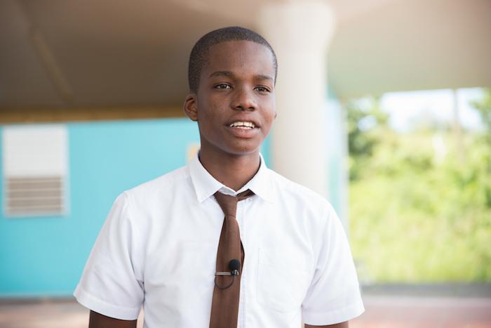 While hurricane season still terrifies him, 15-year-old Ahijah from Dominica says he was reassured by the disaster training offered at his school, North East Comprehensive, as part of a UNICEF-supported initiative.