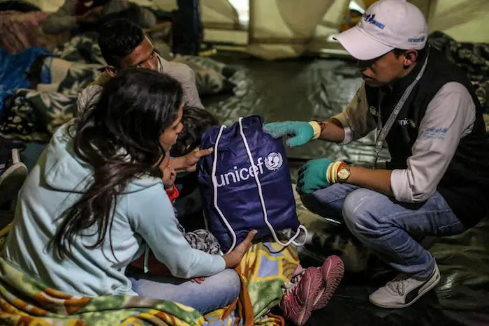 UNICEF, Venezuela, Venezuelan migrants, Ecuador, Colombia, humanitarian aid
