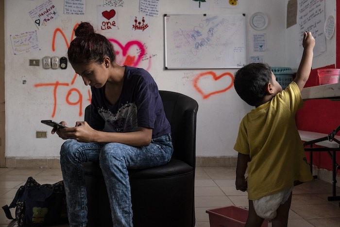Maria, 17, waits for a Mexican humanitarian visa with her one-year old son at a UNICEF-supported shelter for unaccompanied migrant girls, the Albergue Municipal de Ninas y Adolescentes Migrantes de Tapachula, in Tapachula, Mexico, on January 29, 2019. Mar