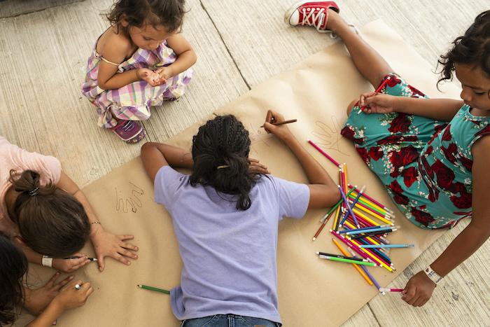 Migrant children take part in a range of activities in the Child-Friendly Spaces that UNICEF helps set up and manage at migrant shelters along the Mexico-U.S. border. 