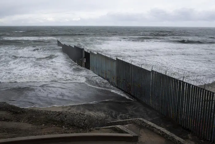 The U.S./Mexico border wall in Tijuana, Mexico. 