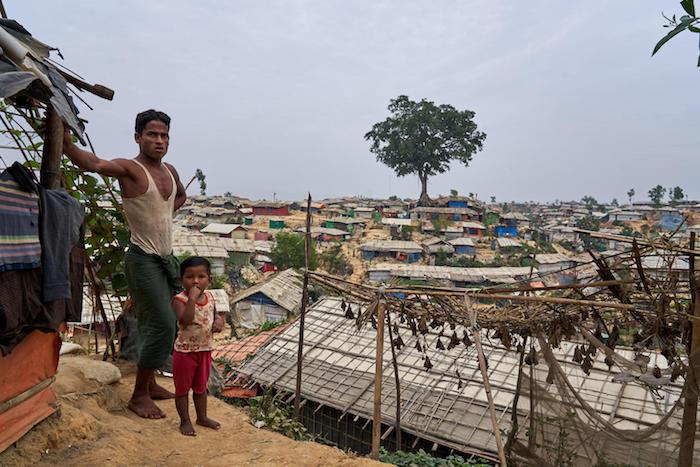 Almost nothing is left of the vegetation that covered the are now occupied by the camps sheltering Rohingya refugees in Cox's Bazar, Bangladesh.