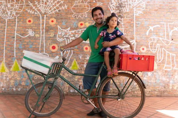 Rafael's daughter Selva attends Torore, a UNICEF-supported ECD “creative and cultural centre” that fosters a love of learning in young children. Rafael says that the program has had a deeply transformative effect on the way that he and Luma are ra