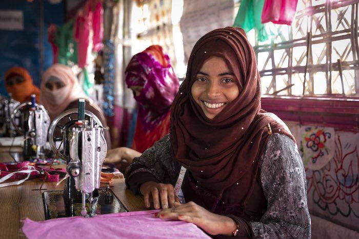 That approach is working for 15-year-old Yasmin Ara, 15, who thanks to UNICEF and partners is learning much more than the skills traditionally considered women’s work. The youth center she attends teaches girls tailoring and embroidery along with the simp