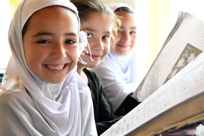 Students attending class in Turgani High School in Faizabad, the largest city of Badakhshan, a northern province of Afghanistan.