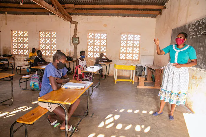 Desks provided through the K.I.N.D. Fund are ideal for helping students practice safe social distancing as advised to prevent the spread of COVID-19.