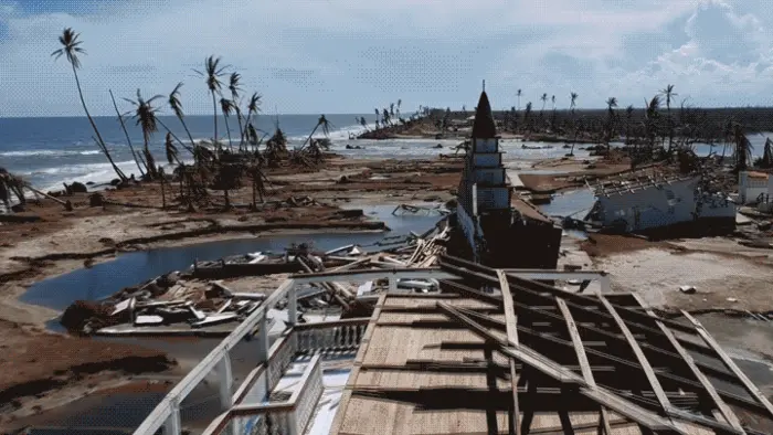 Drone footage showing destruction caused by back to back Hurricanes Eta and Iota.