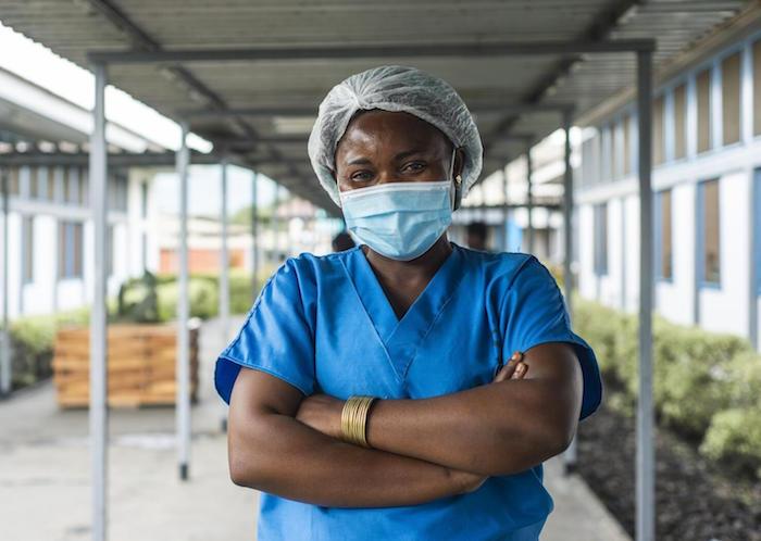 Nurse Jeanne received her COVID-19 vaccine, supplied through the COVAX initiative, in Goma, Democratic Republic of the Congo. 