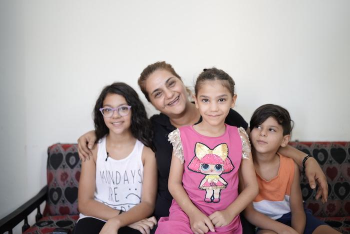 Faten, a single mom, and her three children are receiving psychosocial support through a UNICEF-backed program for those affected by the Aug. 4, 2020 port disaster in Beiruit.