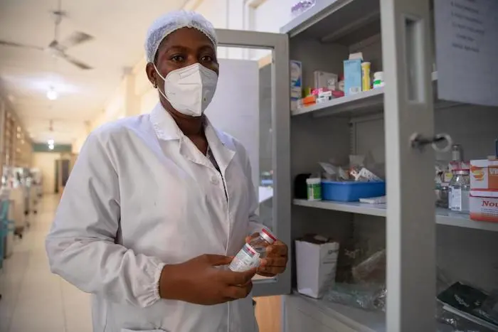 Jennifer Boateng, a pharmacist at Greater Accra Regional Hospital in Ghana, has been working in the intensive care unit during the pandemic. Jennifer Boateng, a pharmacist at Greater Accra Regional Hospital in Ghana, has been working in the intensive care unit during the pandemic.
