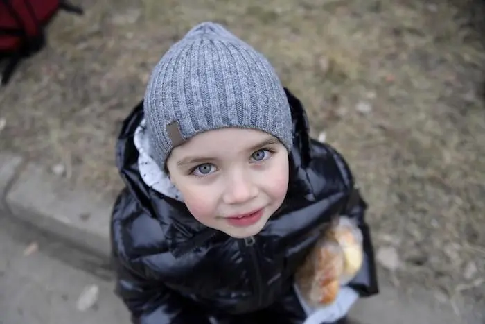 Max, 4, who left Ukraine with his mother, Aliona, for Romania on Feb. 27, 2022. Max, 4, who left Ukraine with his mother, Aliona, for Romania on Feb. 27, 2022.