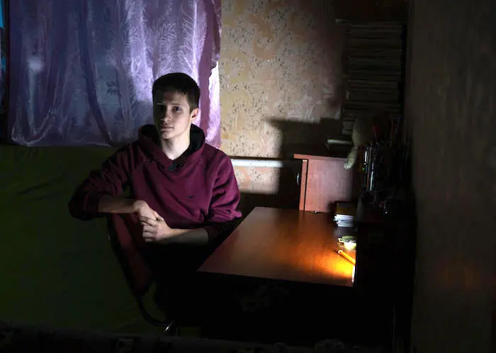 Vladyslav, 15, and his family fled their home in Irpin, Ukraine amid severe shelling in the spring. Vladyslav, 15, and his family fled their home in Irpin, Ukraine amid severe shelling in the spring.