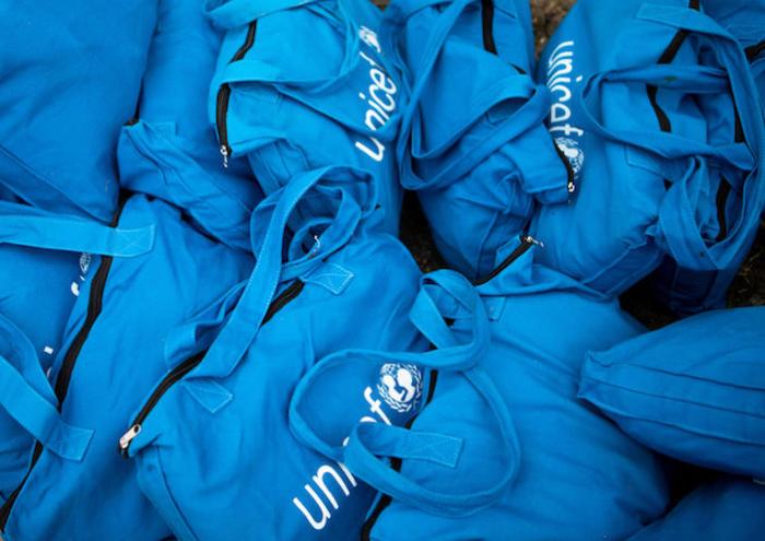 UNICEF dignity kits filled with menstrual supplies help adolescent girls manage their menstrual periods so they don't have to stay home from school and miss out on education. 