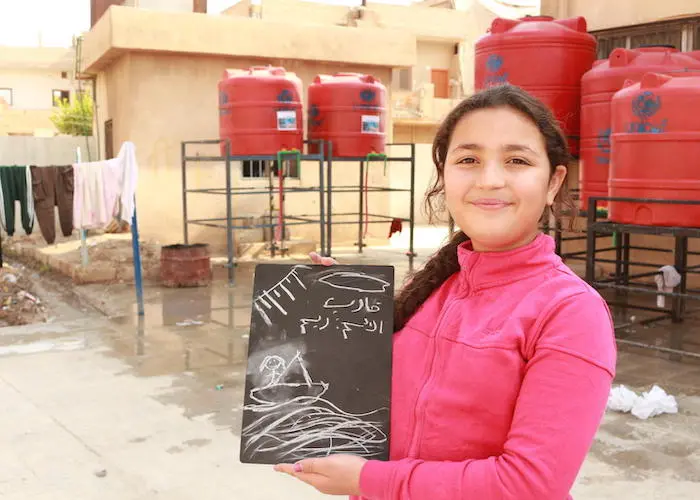 Rim, 10, fled escalating violence in Ras al-Ain, Syria with her family in October 2019, seeking safety in a school shelter in Hasakeh city in northeast Syria. 