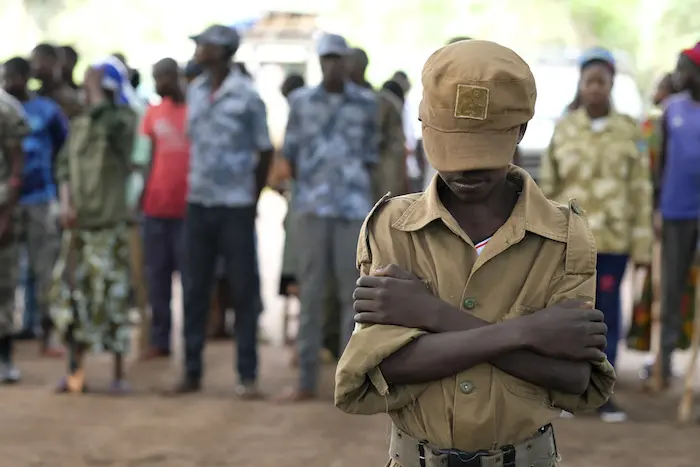 Jackson, 13, a former child soldier, has been receiving reintegration support services from UNICEF since his release from a South Sudanese armed group in 2018. 