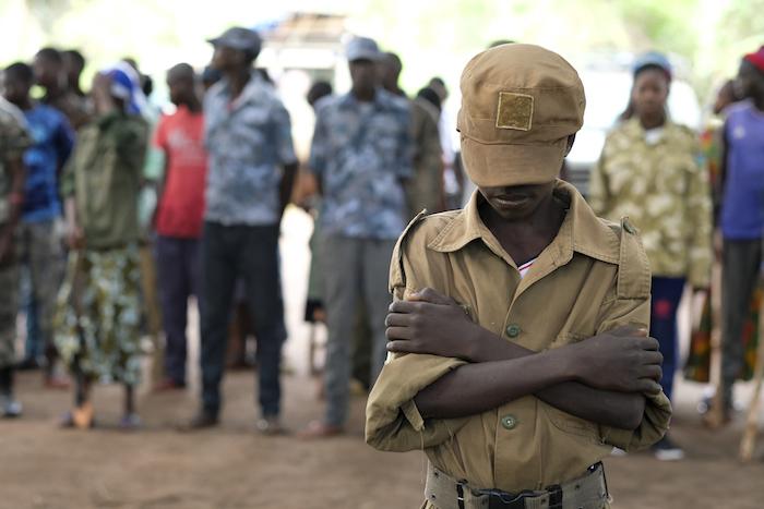 Jackson, 13, a former child soldier, has been receiving reintegration support services from UNICEF since his release from a South Sudanese armed group in 2018. 