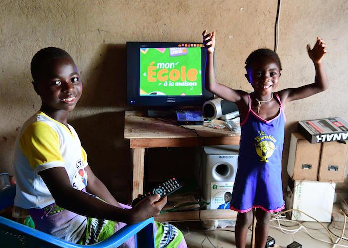 In Côte d'Ivoire, UNICEF has been working with the Ministry of Education on a ‘school at home’ initiative that includes taping lessons to be aired on national TV and radio.