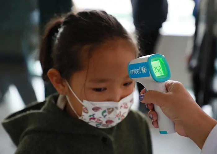 UNICEF Mongolia supplied infrared thermometers to all public schools and kindergartens in Mongolia's Bayanzurkh district as part of its COVID-19 prevention measures. 