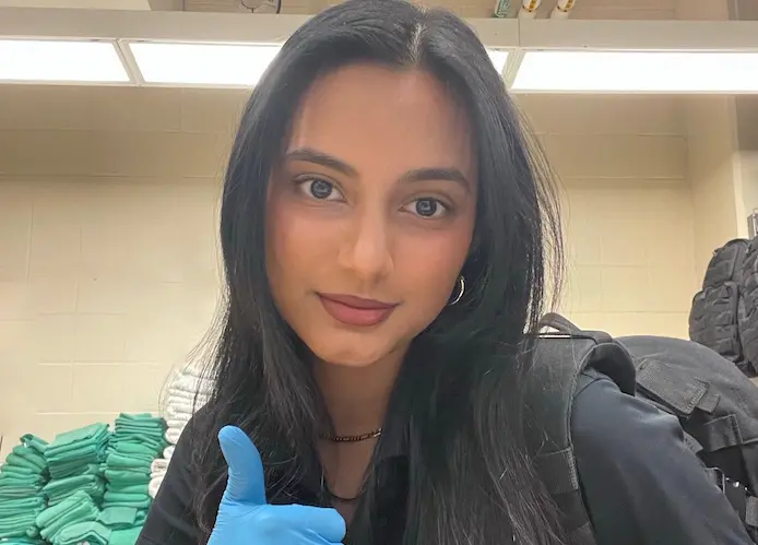 UNICEF UNITER Shubhi Sinha at work as an EMT in Bloomington, Indiana. UNICEF UNITER Shubhi Sinha at work as an EMT in Bloomington, Indiana.