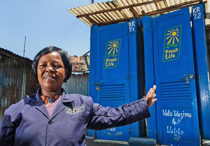 Fresh Life has installed toilets that provide 100,000 residents with safe sanitation. They aim to build a customer service platform so they can efficiently scale to serve all 8 million residents of informal settlements in Nairobi.