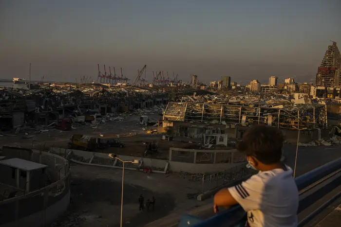 Boy Overlooking City