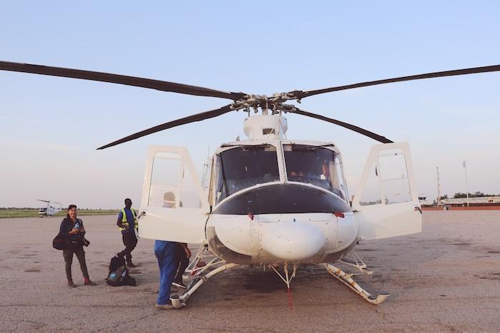 UNICEF transports midwives by helicopter into remote locations in northeast Nigeria as part of its effort to improve maternal and newborn health.