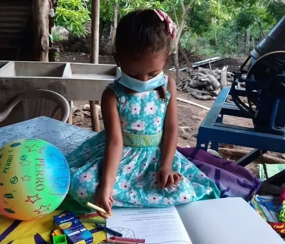 UNICEF distributes materials to help kids stay engaged while at home during COVID-19 lockdown.
