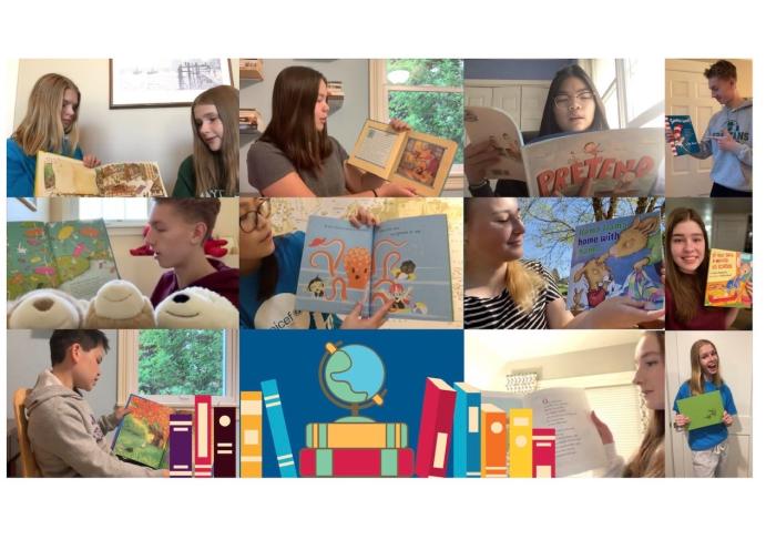 Collage of Children with Books