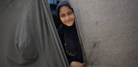 Fourteen-year-old Doha and her family sought refuge in Rafah, southern Gaza Strip. 