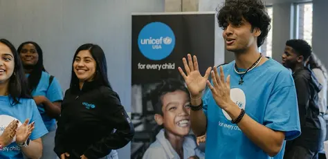 Members of UNICEF USA's National Youth Council attend a retreat in October 2024.
